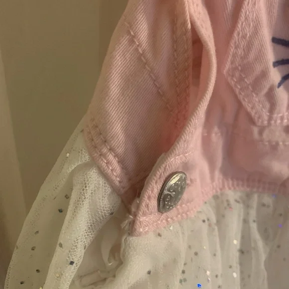 Oshkosh Bgosh Pink Bunny Dress Overalls Toddler Girl 2T - Picture 6 of 11